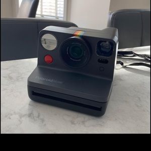 Black Polaroid camera